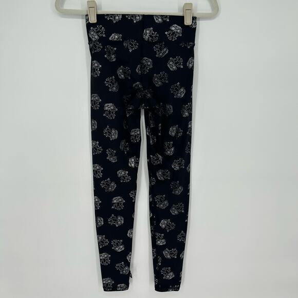 Keith Haring x Terez Black Leggings – Silver Robot Print – Size XS - Picture 2 of 7